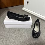 Anne Klein  Sport Sparkly Black Flats with Bows Photo 1