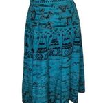  Turquoise Skirt Aztec Tribal Inspired Print Chicos Size 0 US Small Photo 2