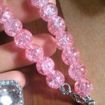 Simulated Pink Sapphire and Austrian Crystal Beaded Silvertone Necklace Photo 12