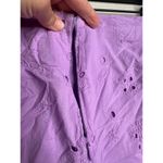 ASHLEY PARKER x RTR Women's Purple 100% Cotton Eyelet Wrap Mini Skirt Size 2 Photo 9