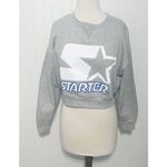 ZARA  x Starter Cropped Sweatshirt Gray Long Sleeves Graphic‎ Logo Gray Medium Photo 1