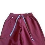 FIGS  Zamora Jogger Scrub Pants Drawstring Stretch Burgundy Size Small Women's Photo 1
