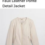 Chico's  Cream Leather Jacket Photo 2