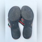 Gucci  Black Leather GG Lifford  T strap Web thong sandals EU 37 Photo 3