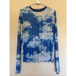 Delia's Dolls Kill Heaven on Earth Mesh Top Shirt Clouds Sky Womens Large? Read Blue Photo 1