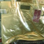 Imported Gold Satchel w inside zipper Photo 1