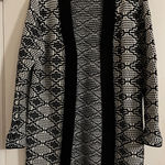 Premise Studio Black & White Knit Cardigan – Open Front, Size X-Large Photo 0