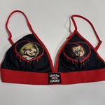 Chucky Gets Lucky Triangle Bralette EUC Red Size M Photo 2