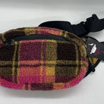 No Boundaries NWT  Fanny Pack Pink Plaid Fleece Sherpa Belt Bag Waist Crossbody Photo 0