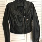 Wet Seal Black & Gold leather Jacket Photo 0