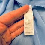 Topshop  Women’s Baby Blue Sheer Twist Front Blouse Sz 4 Photo 3