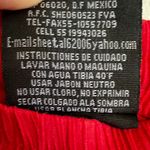 Vintage Red Tiered Maxi Skirt Boho Flowy Long Skirt Cottagecore Prairie XL Photo 4