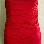 UNBRANDED | Women's Rouched Halter Neck Mini Holiday Event Party Dress | Medium Red Photo 0