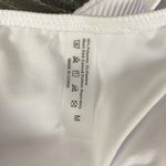 White Ribbed High Tie Waist Bikini Swim Bathing Suit Bottoms M Size M Photo 4