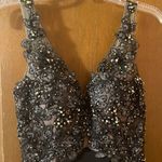 Tony Bowls Le Gala black floral embroidered embellished gown Photo 3