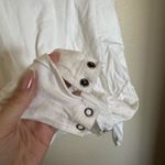 Free People Long Sleeve Crewneck Bodysuit Printed Floral Sleeves Sz Small White Photo 1