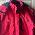 Red Ski & Snow Jacket weatherproof windbreaker hooded Raincoat size medium Photo 1