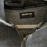 Aritzia Golden TNA Loungewear Casual Charcoal Acid Wash Zip-Up Hoodie Size 2 Photo 3