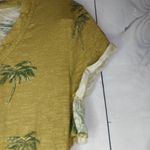 Anthropologie Pilcro Palm Tree Print Mustard T-Shirt Size S Photo 1