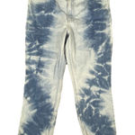 J Jill Womens‎ High Rise Cropped Jeans 8 Blue Tie Dye Cuffed Stretch Denim Photo 0