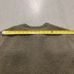 H&M  Army Green Textured Knit Cardigan Jacket Gold Button Front Women's XL Photo 8