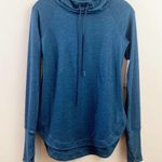 Athleta  Uptempo Teal/Black Marled Hoodie Long Sleeve Top Photo 1