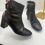 Grigiarancio Y2K Black‎ Leather Ankle Boots 8.5 | Made in Italy Chunky Heel Black Photo 4