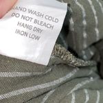 Sienna Sky Green & White Striped Cropped Paperbag Pants Photo 5