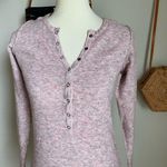 Free People Intimately Thermal Henley Waffle Knit Pink Heather Dress, Size Small Photo 2