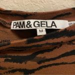 Pam & Gela  Tiger Puff-Sleeve Tee Size Medium Photo 6