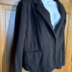 A New Day A New Day Women's Plus Button Up Blazer Jacket Relaxed Fit, Black, Photo 1