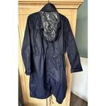Ciao Milano 1969 Women Front Zip Long Sleeve Hooded Rain Jacket Navy Blue Size M Size M Photo 2