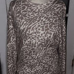 Rails  Womens Ramona Natural Animal‎ Spots Crew Sweatshirt Medium Photo 0