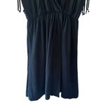 Anthropologie  Maeve Carlotta Ruched Shirt Minimalist Dress Black SZ XS #2257 Photo 4