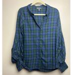 Greyson Puff Sleeve Button Down Shirt Women's Sz. M Green Size M Photo 6