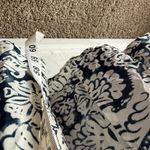 Hanalulu Wahine Navy White Floral Maxi Dress Med Rayon Strappy‎ Vacation Photo 5