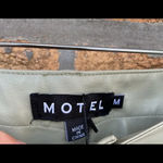 Motel Rocks ZOVEN FLARE TROUSER IN PU GREEN medium Photo 3