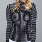 Lululemon Black And White Stripped  Jacket Photo 0