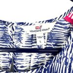 Vineyard Vines  Size Large Short Sleeve Blouse Top Shirt Blue White Pink‎ Silk Photo 2