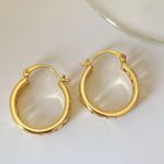 Hollow Gold Earrings, Gold Hoops, Retro Earrings Photo 3