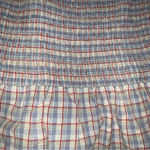 Madewell  Seersucker Lucie Smocked Peplum Top in Rainbow Plaid Photo 3