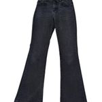 KanCan Jovi High Rise Bootcut Jeans Leather Accent Flare Western Womens 27 Gray Black Photo 1