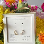 A New Day earrings 14KGold Plated Cubic Zirconia Size XSmall jewelry New Photo 3