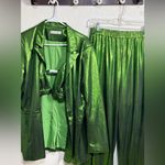 Boutique Shiny 3 piece suit Set. Pants, Blazer, Bikini Top Set Photo 4