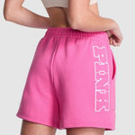 PINK - Victoria's Secret PINK VICTORIA’S SECRET Ivy Fleece Sweat Shorts High Rise Pink Gossip Logo M Photo 0