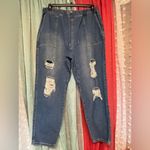 White Birch  Distressed Blue Denim Joggers Photo 0