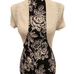 Arizona Jeans Arizona Jean Co Cropped Crochet Sweater Knit Juniors Sz Medium Boho Bohemian Photo 0