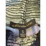 NWT Essentials by A.B.S. Watercolor Sheer Blouse S Mock Short sleeve $128 MSRP Blue Photo 5