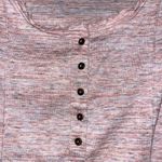 Free People NWT  Pink Long Sleeve Henley Photo 5