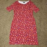 R & K Career Dress Womens 16 Used Career Red Purple Photo 5